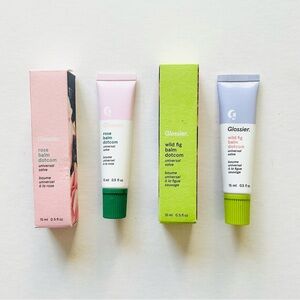 Glossier Balm Dotcom Lip Balm and Skin – Rose + Fig Set
